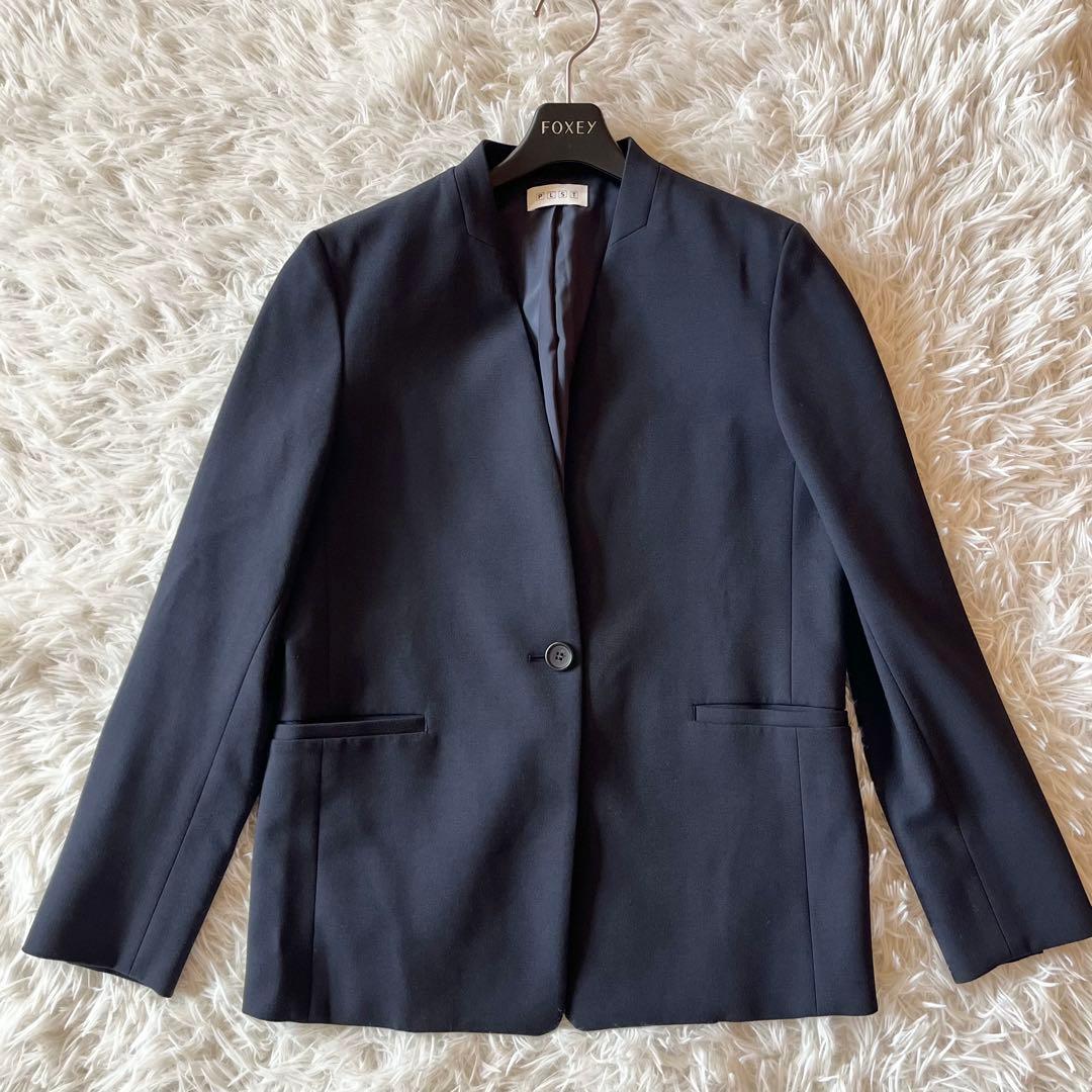 美品✨ プラステ ウォームリザーブカラーレスジャケット パンツスーツ 近年モデル