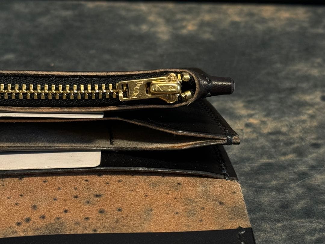 超希少!GUIDI社ホースバット黒トラッカーウォレット　TYPE00