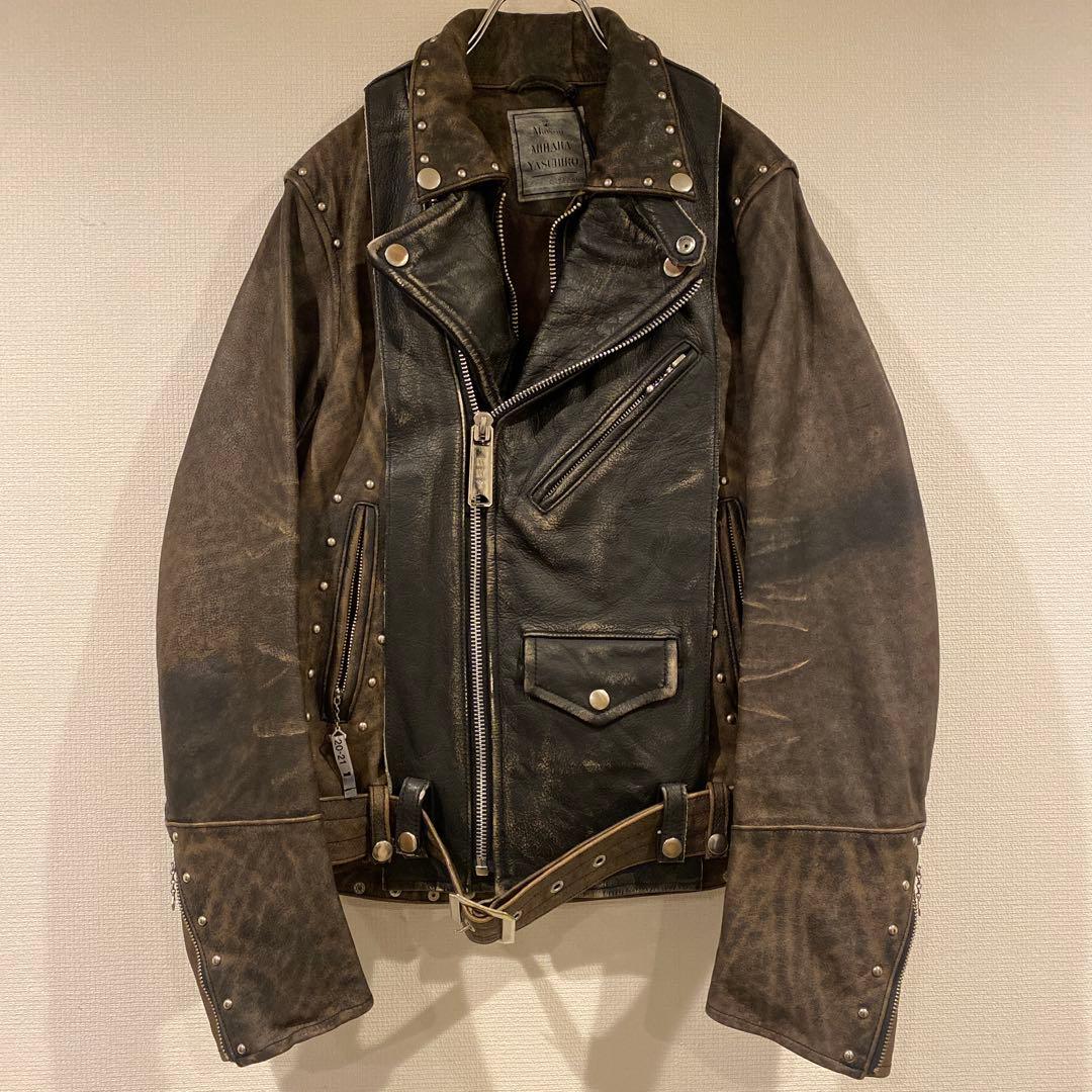 【MeMeLL】新品 ミハラヤスヒロ レザーライダースジャケット