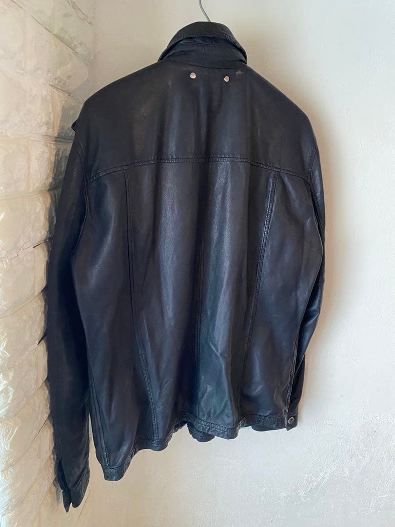イタリア製 90s〜 BROGDEN シープスキン シングルライダースジャケット