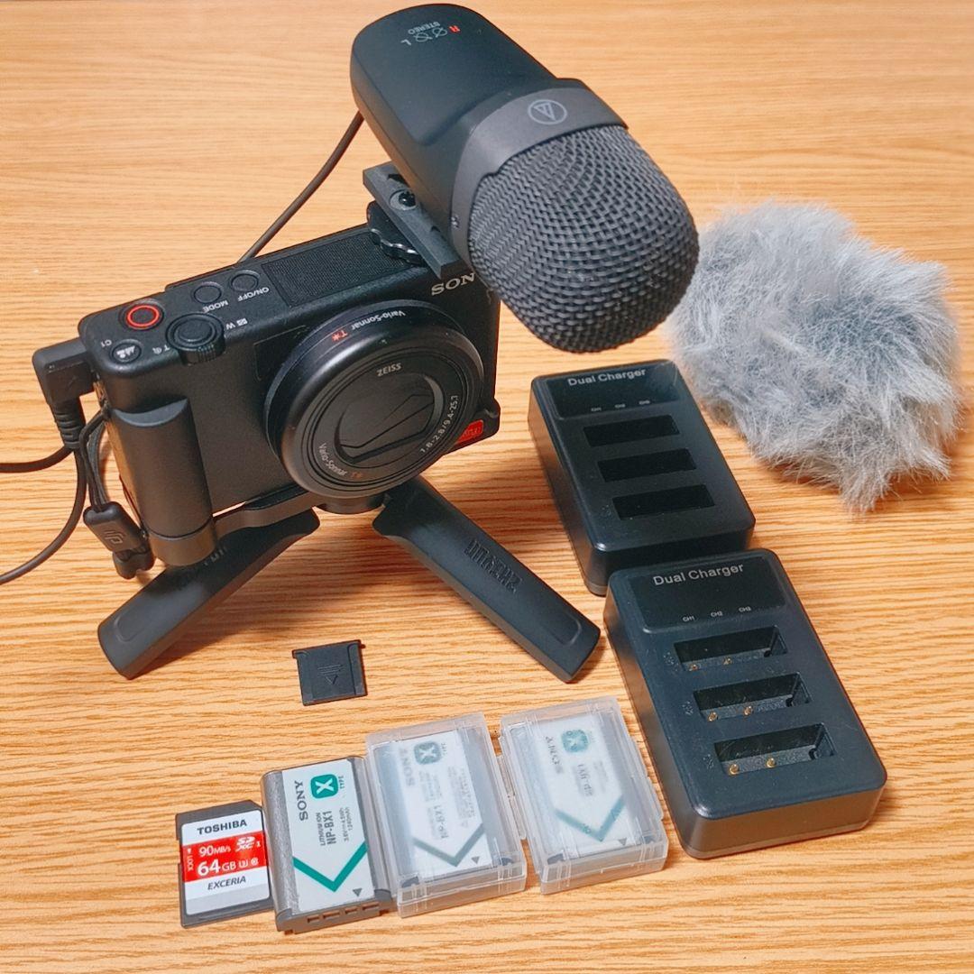 【ジンバル＆マイク付き】SONY VLOGCAM ZV-1 バッテリー×3