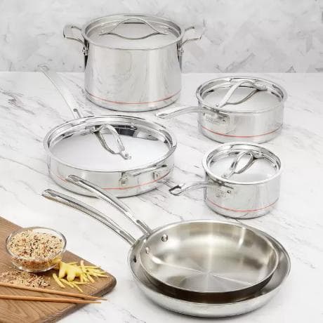 カークランド シグネチャー クックウェア 10点セット ステンレスクックウェア