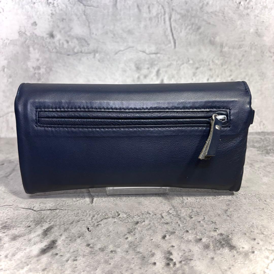 【sfk！】PORTER ポーター クラスト フラップ長財布 ネイビー