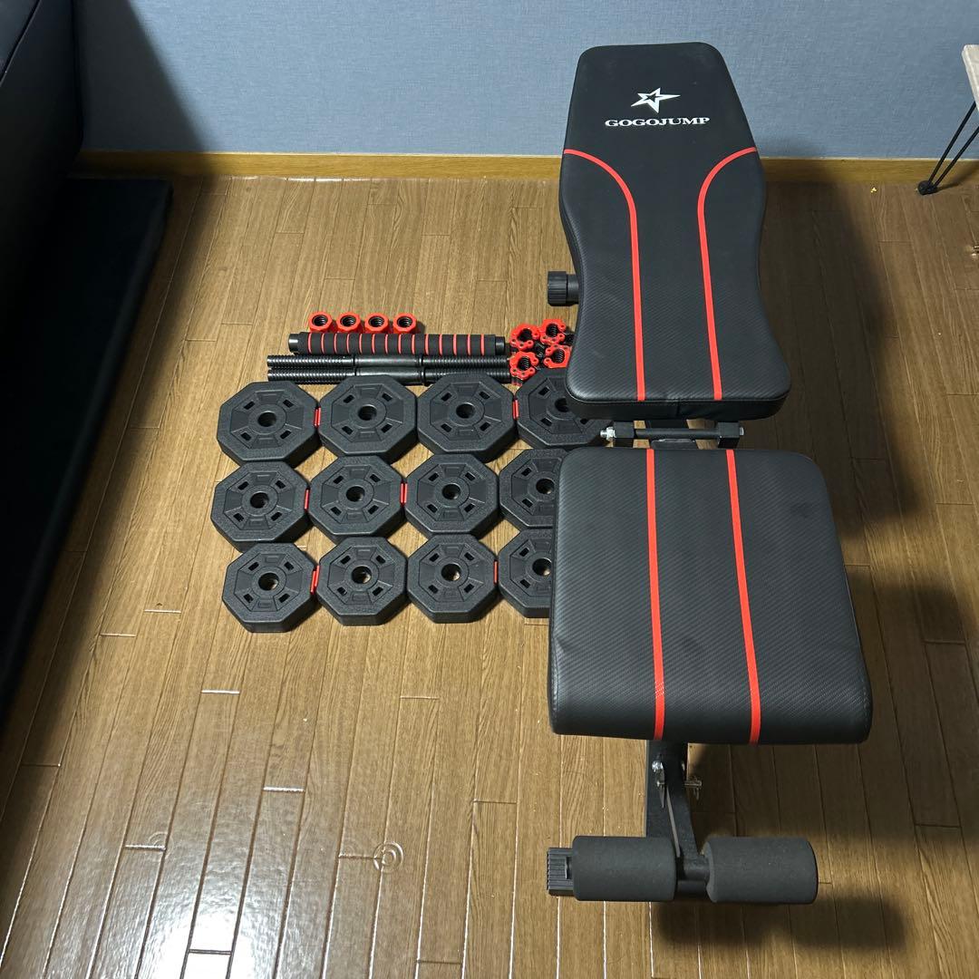 GOODJUMP フラットベンチとウェイトセット
