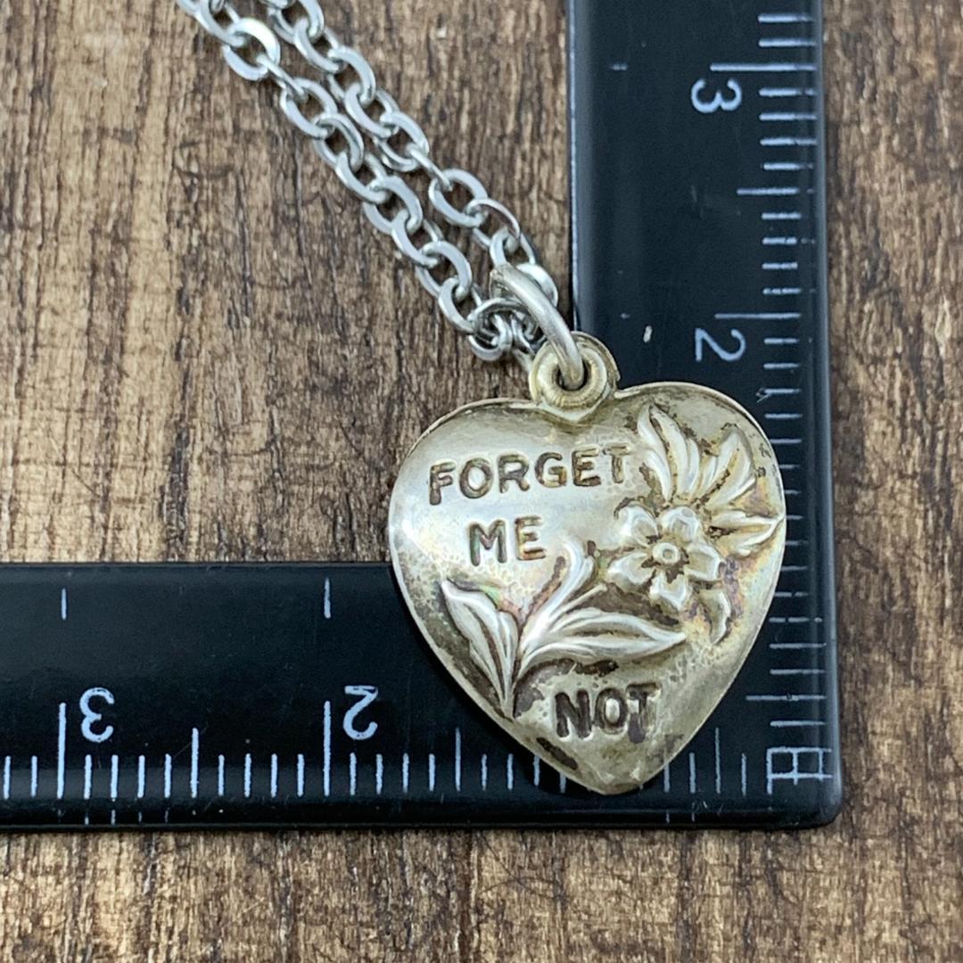 スウィートハートジュエリー 勿忘草 シルバー ヴィンテージ ネックレス NAVY