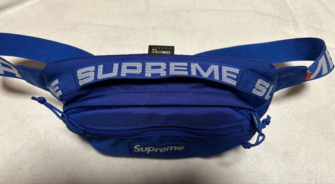 supreme シュプリーム 18ss ウエストバッグ ブルー 美品