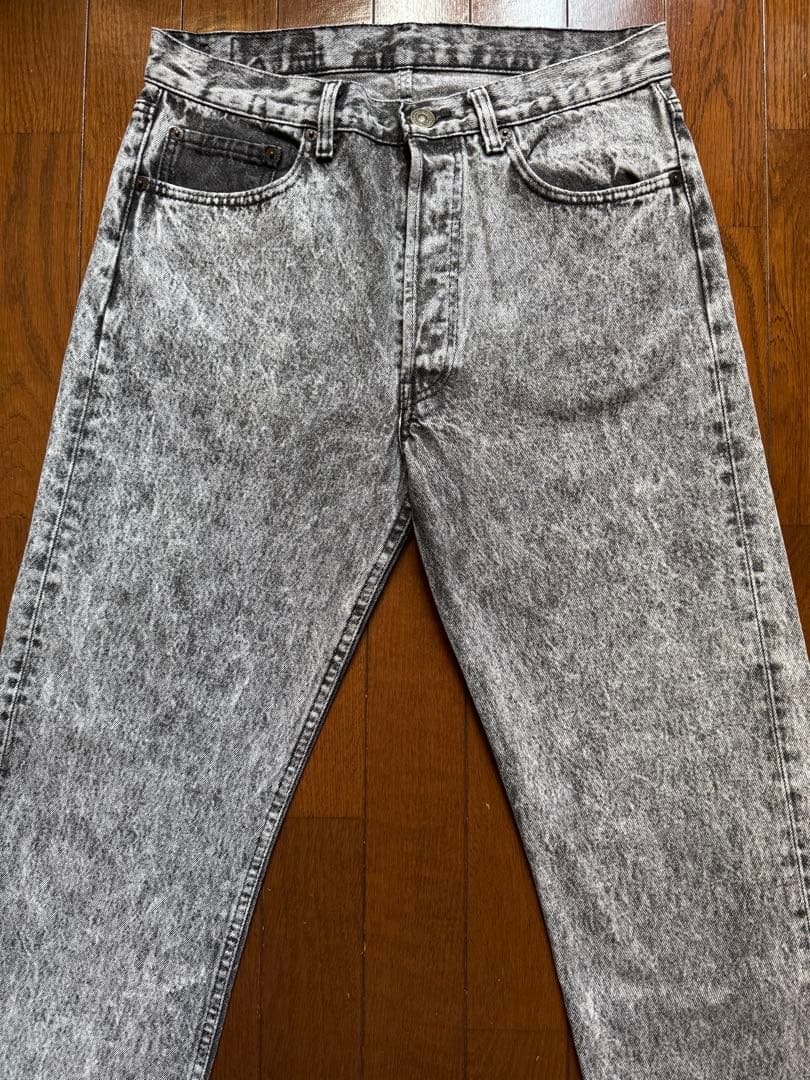 希少【80s】Levi's 501 USA製 ブラックケミカルウォッシュ W32