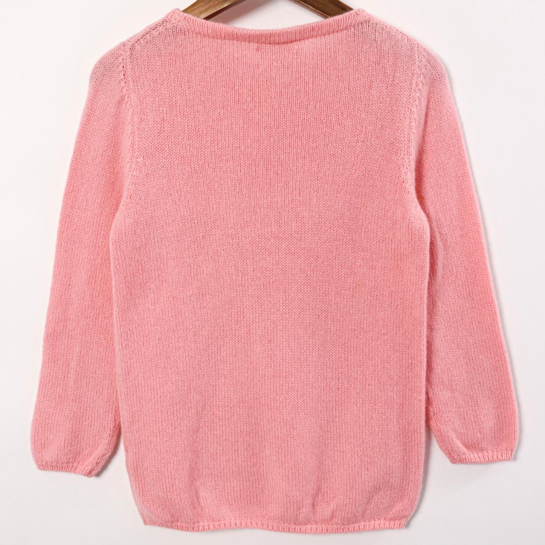 H4528-103◾️プラダ　クルーネック　カシミア100％７分袖ニット