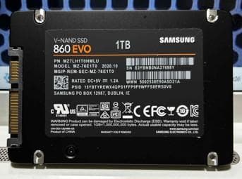Samsung 860 EVO 1TB SSD 355時間