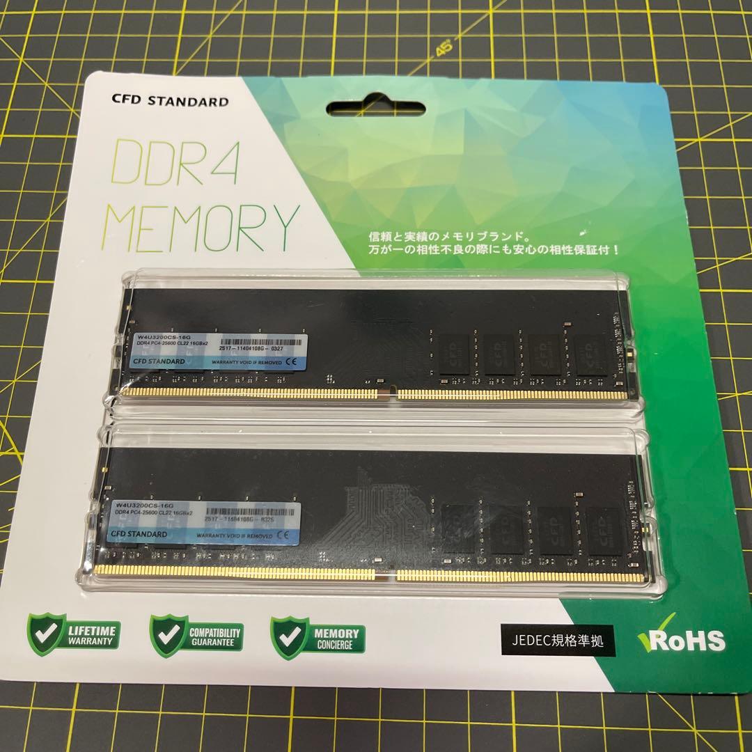 CFD DDR4 3200MHz メモリ W4U3200C15-16G
