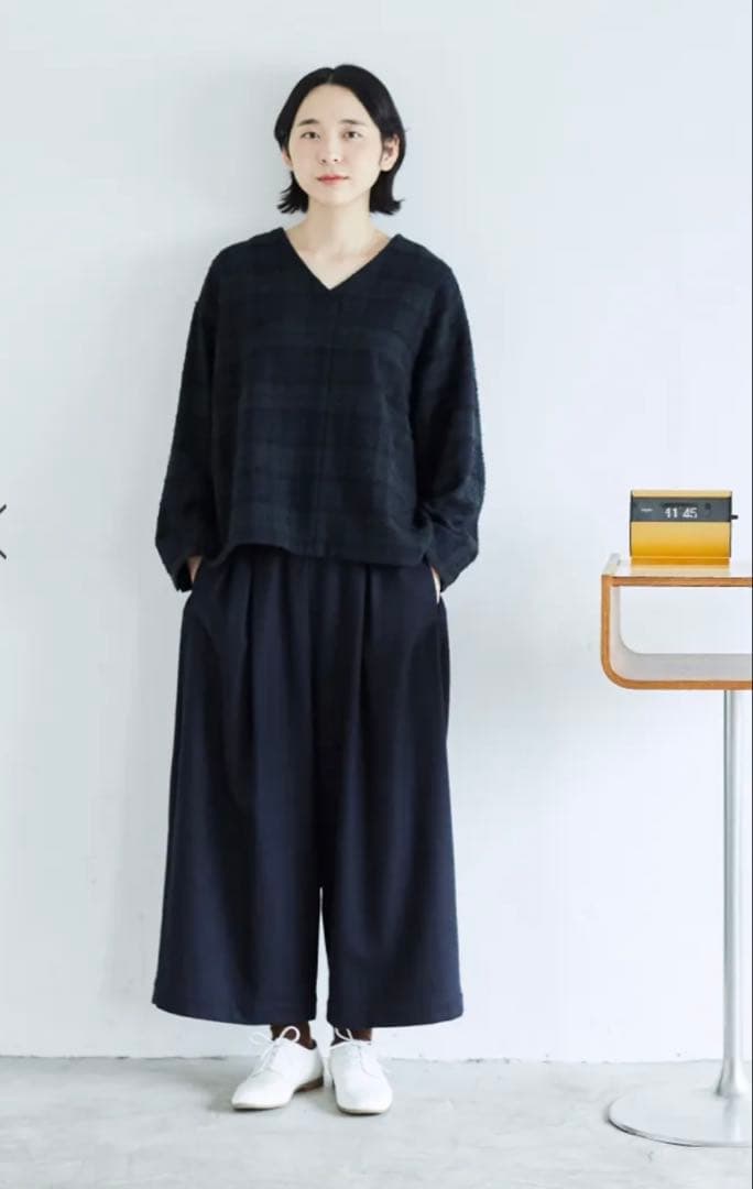 atelier naruse アトリエナルセ　ウールフラノガウチョパンツ