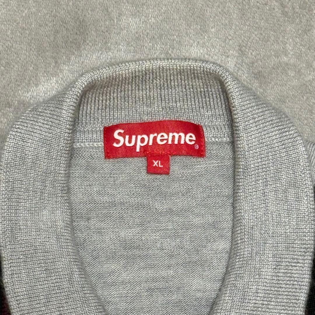 【XL】 Supreme Corner Stripe Polo Sweater