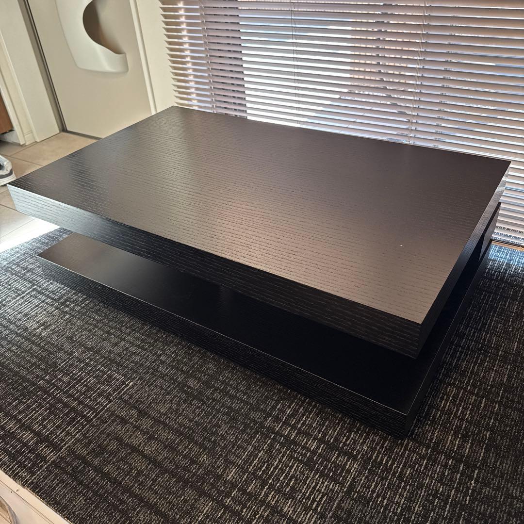 センターテーブル　ブラックオーク突板　長方形