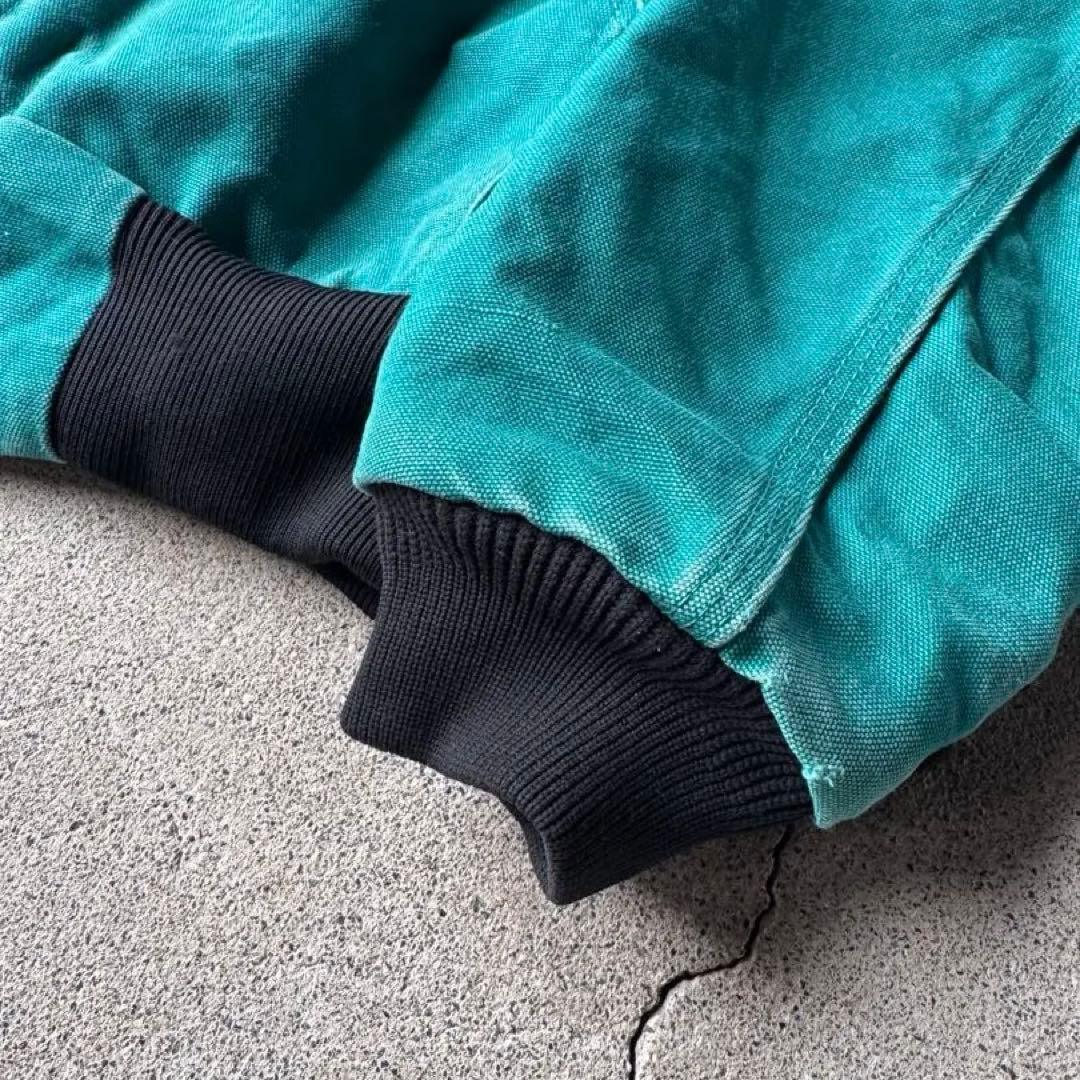 カーハート 星タグ 90s アクティブ ジャケット ターコイズ グリーン ブルー