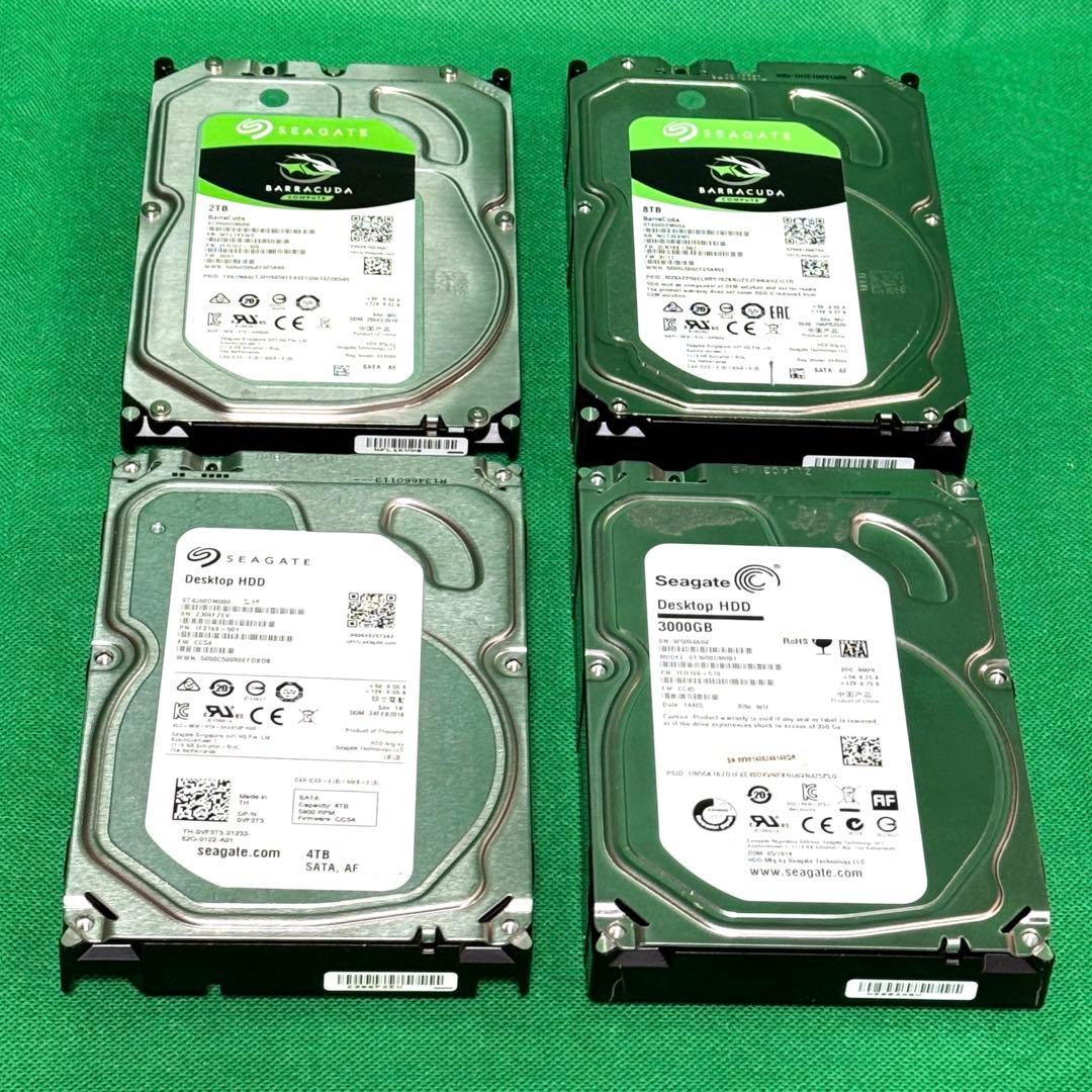 ジャンク扱★SEAGATE SATA4台まとめ★8T、４Tなど★Mac認識無し