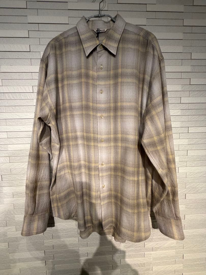 オーラリー　auralee チェックシャツ