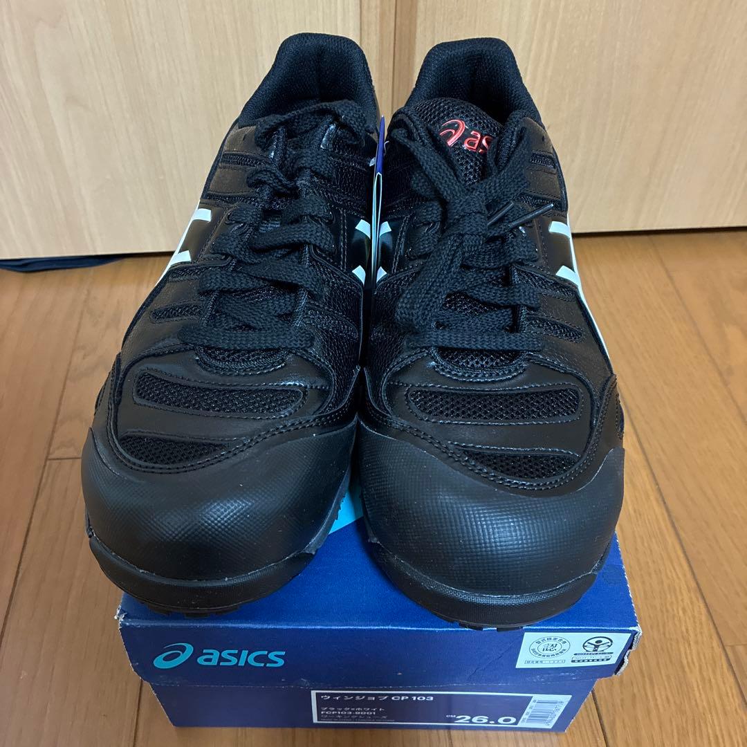 未使用品♪asics 安全靴 CP 103 26.0cm 黒