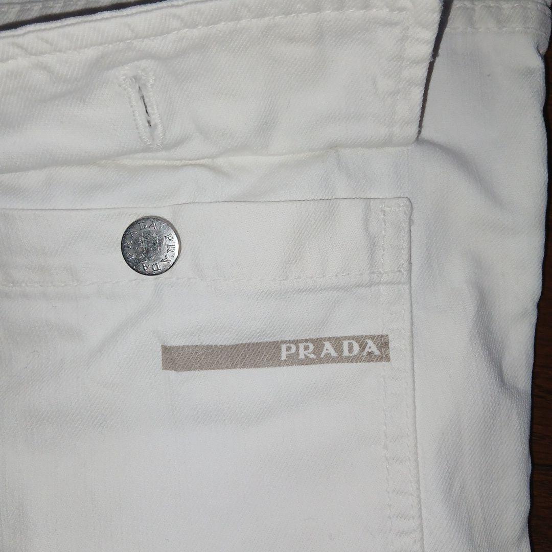 PRADA ホワイト ストレートデニム