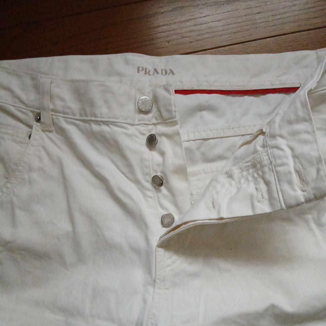 PRADA ホワイト ストレートデニム
