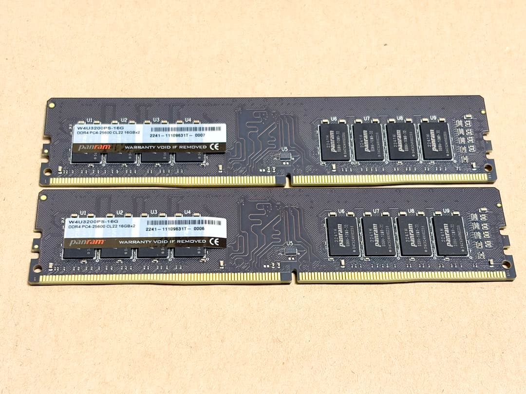 CFD W4U3200PS-16G DDR4-3200 2枚