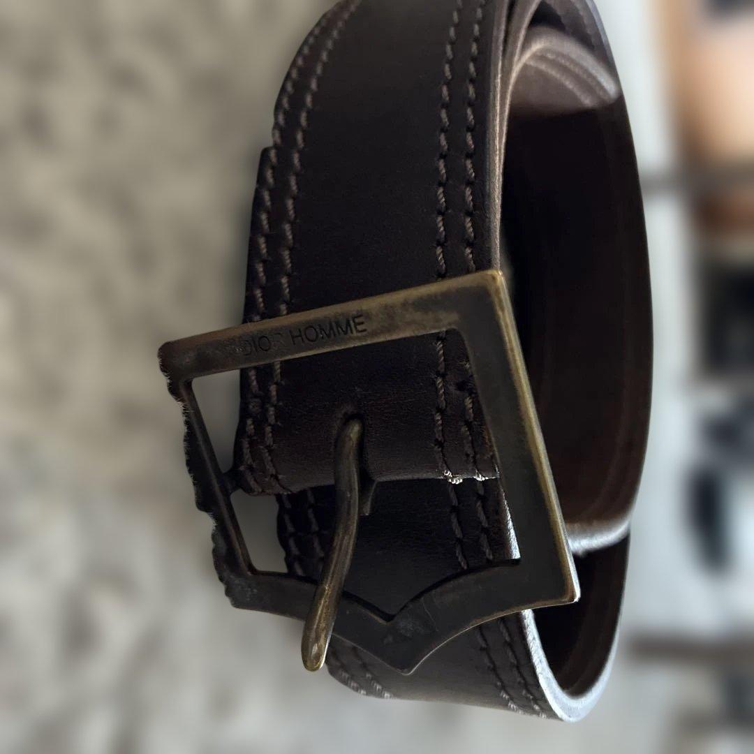 Dior Homme ブラウンレザーベルト