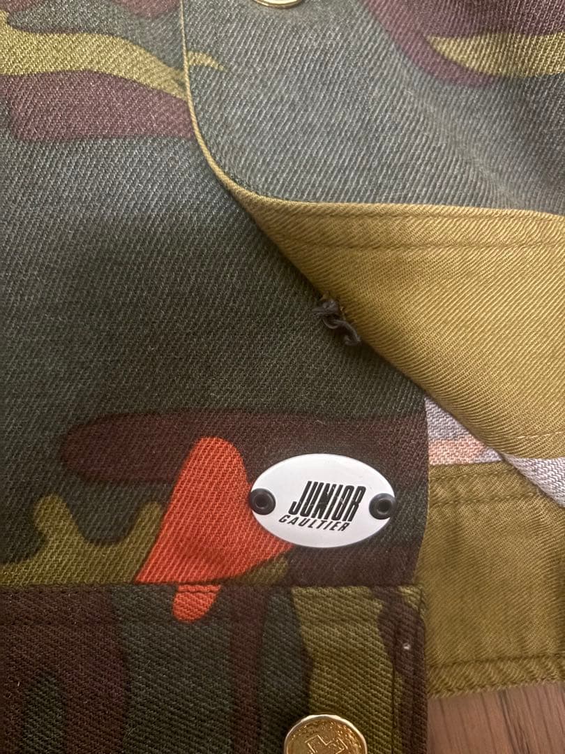 JUNIOR GAULTIER 迷彩柄トラッカージャケット　48サイズ