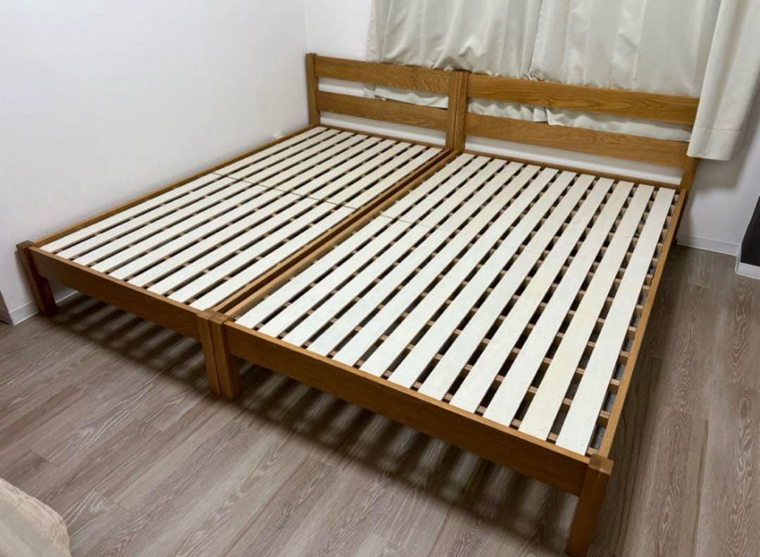【yuuuun】【直接引取のみ】木製ベッドフレーム（シングル＆セミダブル）