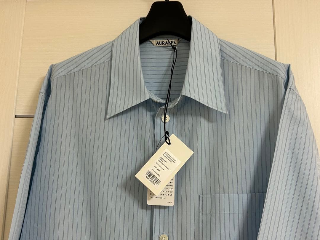 AURALEE STRIPE HALF SLEEVED SHIRT オーラリー