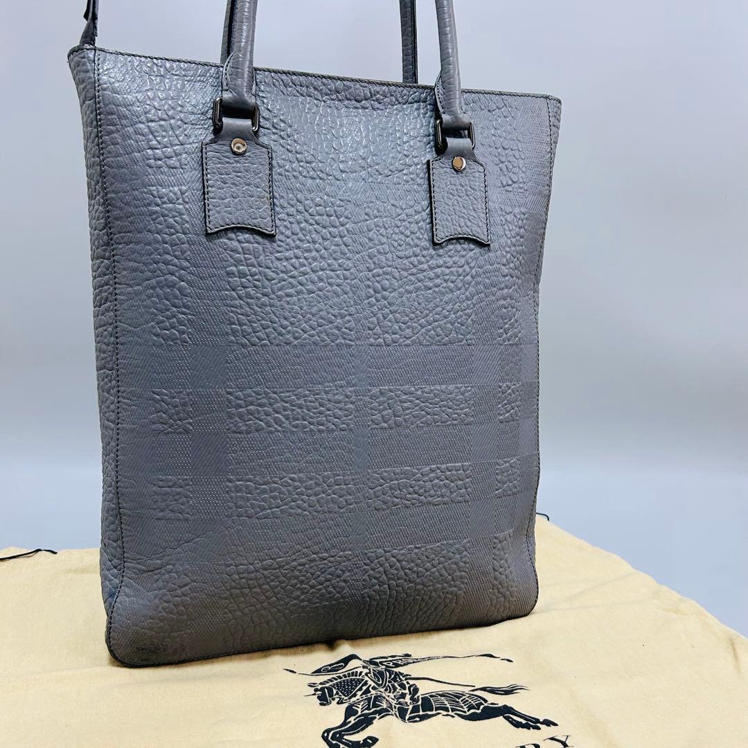BURBERRY バーバリー トートバッグ エンボス チェック グレイン