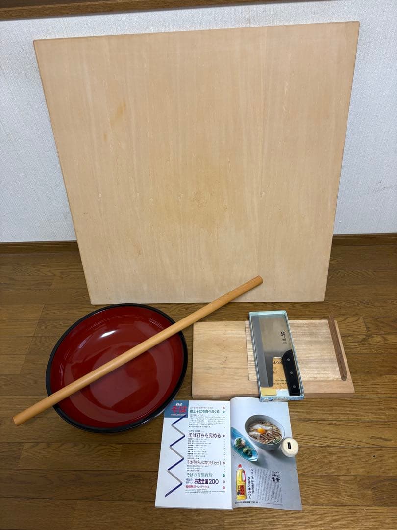そば打ち用具セット（左利き用）と蕎麦打ち教本