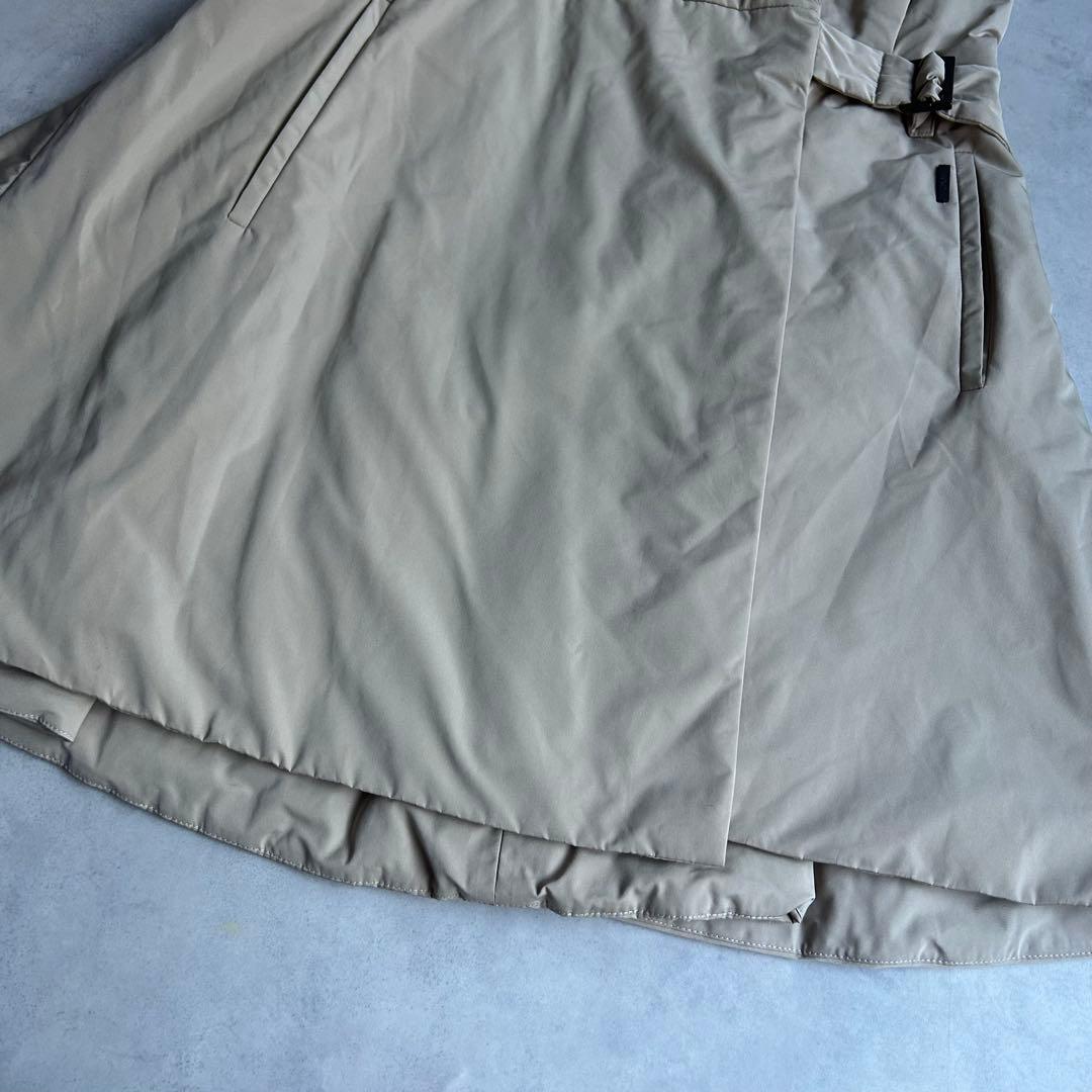 美品✨フォクシー ラッフルシェイプ ロングジレ 中綿 女優襟 ベージュ コート