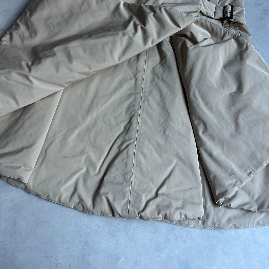 美品✨フォクシー ラッフルシェイプ ロングジレ 中綿 女優襟 ベージュ コート