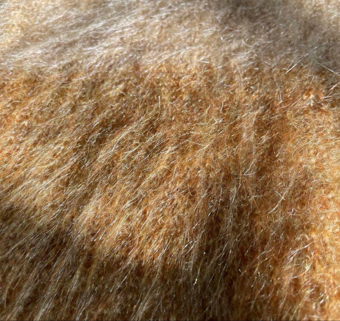 60sモヘアニット　モヘヤニット　毛束長め　アメリカ製　ボーダ