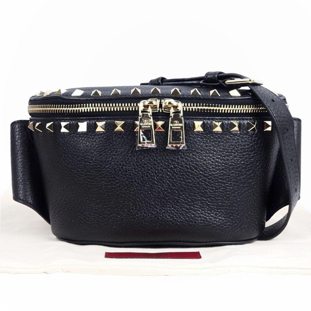 美品 ヴァレンティノ VALENTINO ロックスタッズ ボディバッグ