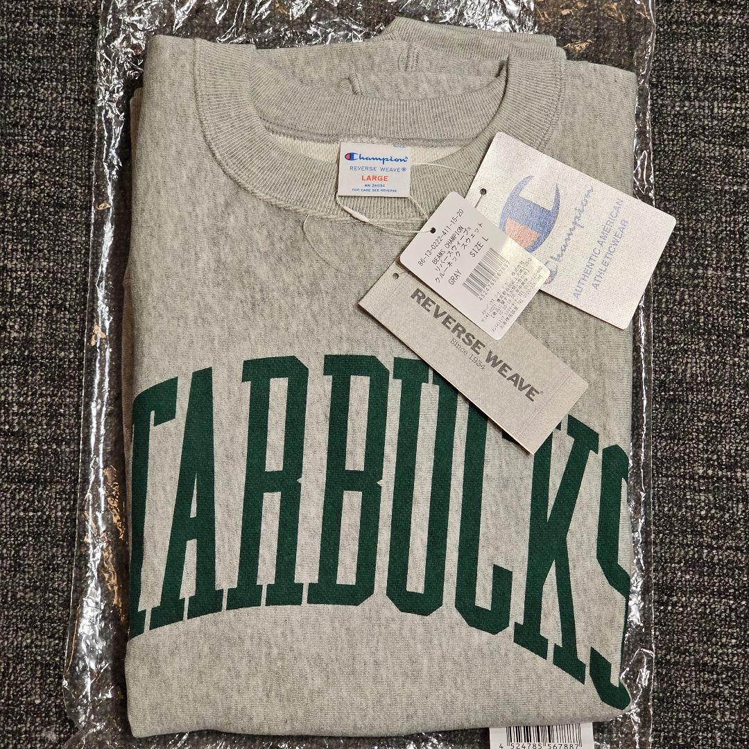 【新品】 STARBUCKS BEAMS CHAMPION スウェット Lサイズ