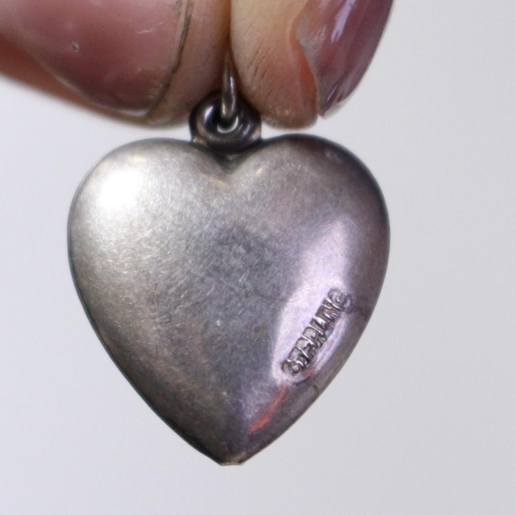 40s　スウィートハートジュエリー　WW2　シルバー　チャーム　イニシャル　A