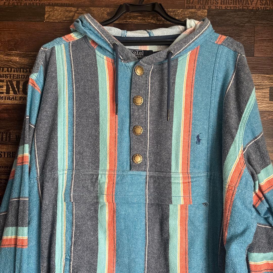 【希少】Polo Ralph Lauren ストライプメキシカンパーカー