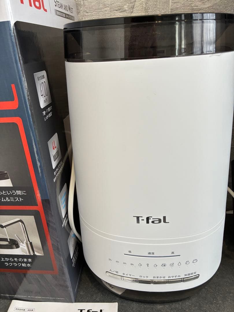 T-fal 加熱超音波式加湿器 スチーム アンド ミスト 4L ホワイト