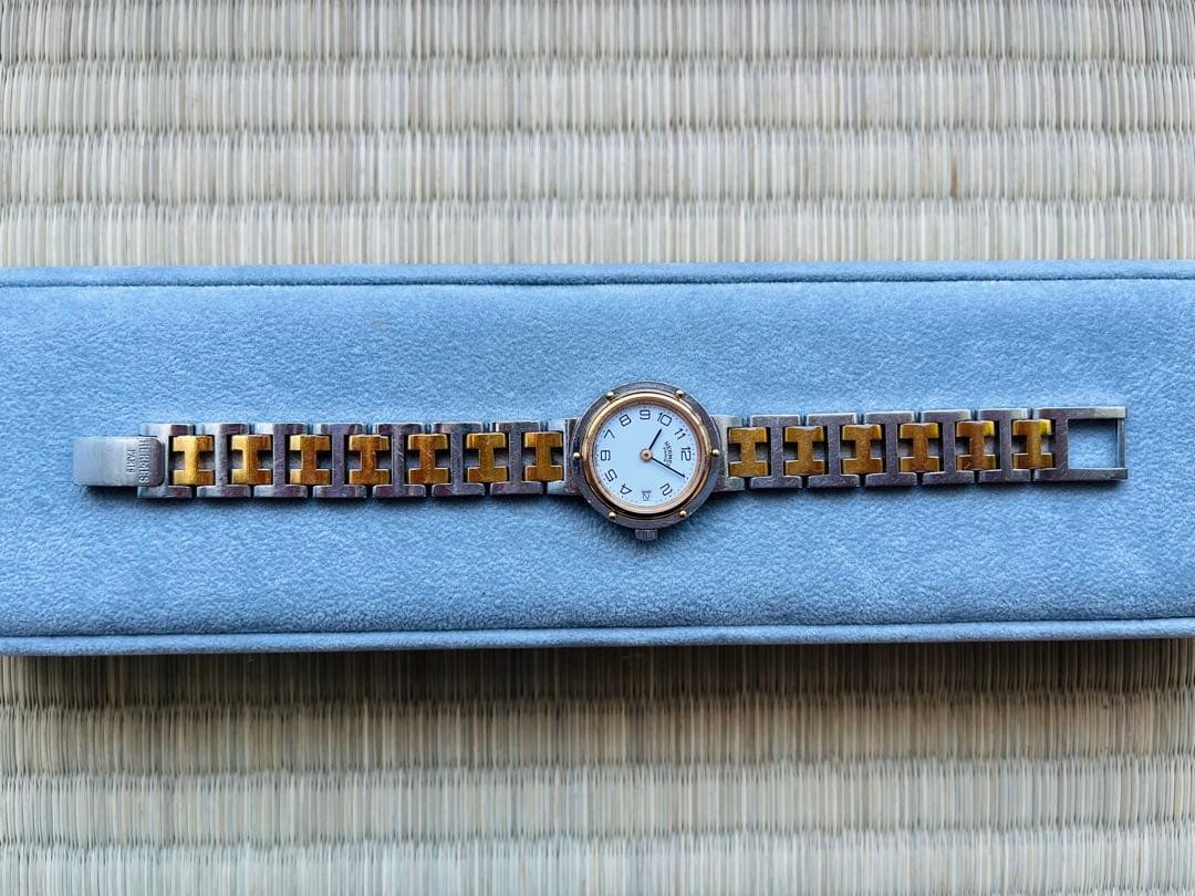 HERMES☆エルメス☆クリッパーコンビ☆クォーツ☆電池交換済み