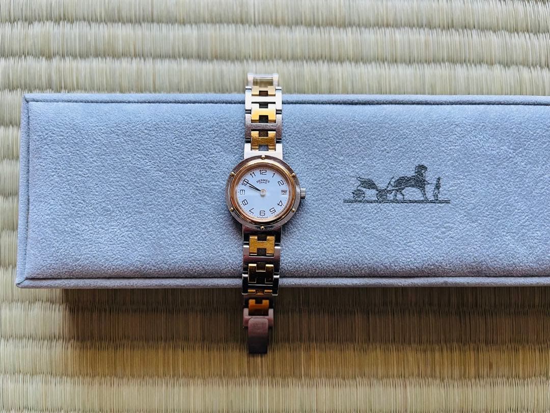 HERMES☆エルメス☆クリッパーコンビ☆クォーツ☆電池交換済み