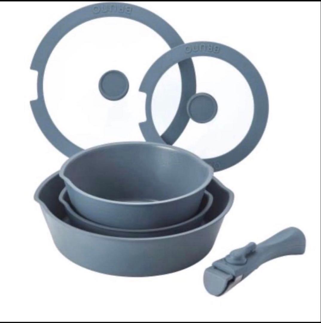 BRUNO フライパン6点セット　ネイビー