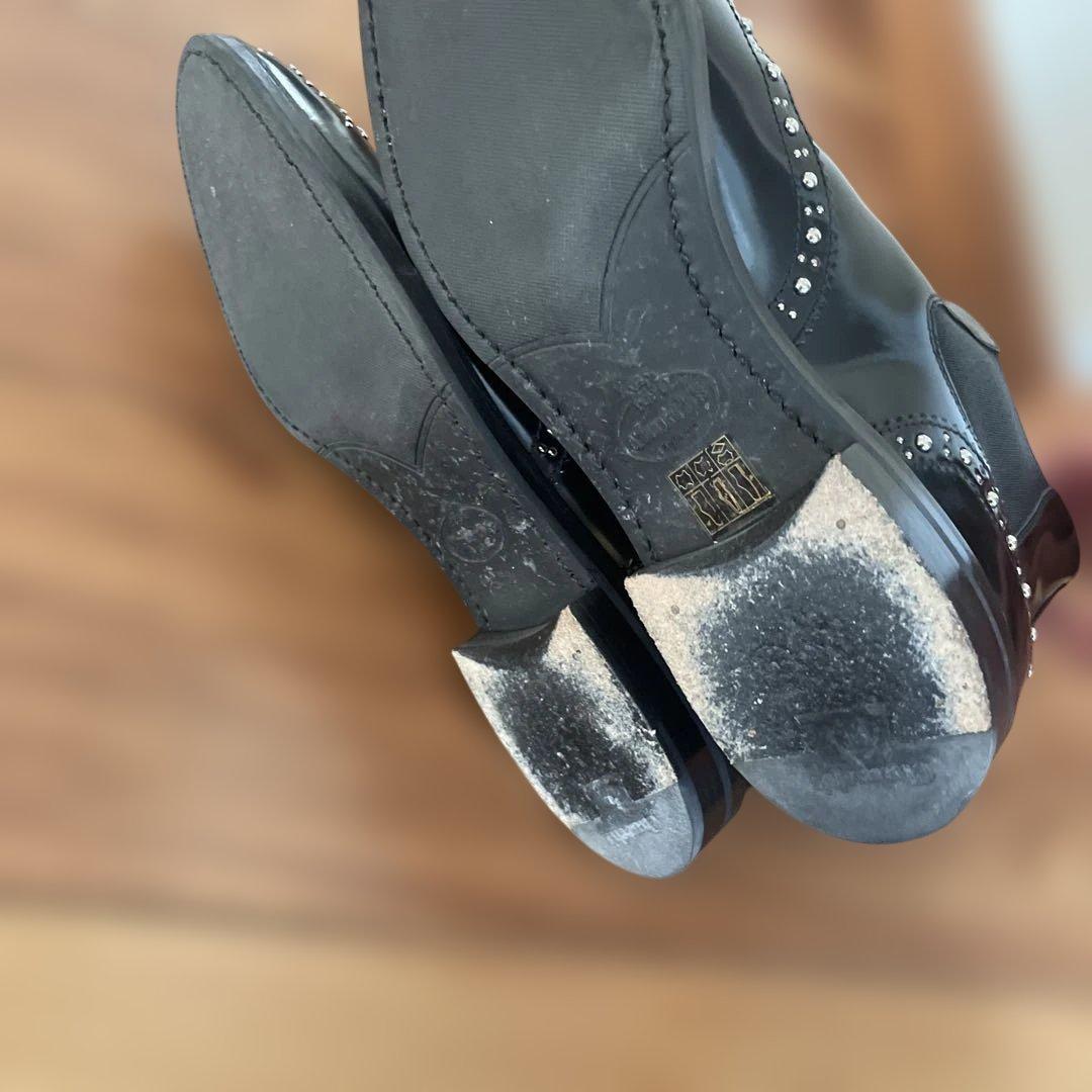 church's 38ブラックレザー サイドゴアブーツ