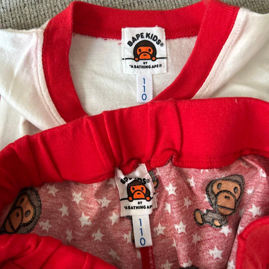 【美品】BAPEKIDS 半袖Tシャツとショートパンツセット　110cm正規品