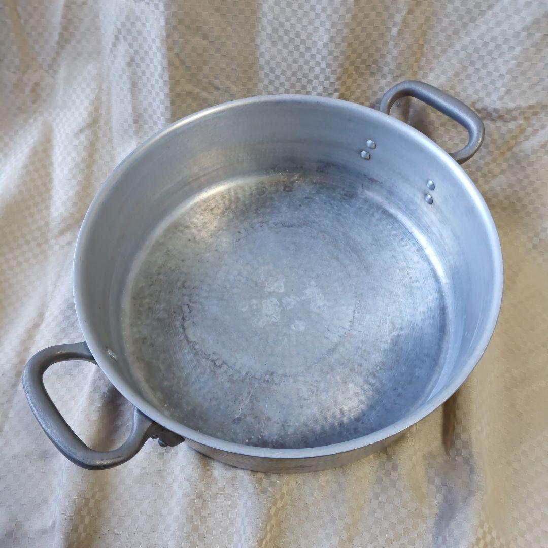 アルミ製 両手鍋 KING 412 蓋付き 外輪鍋　業務用