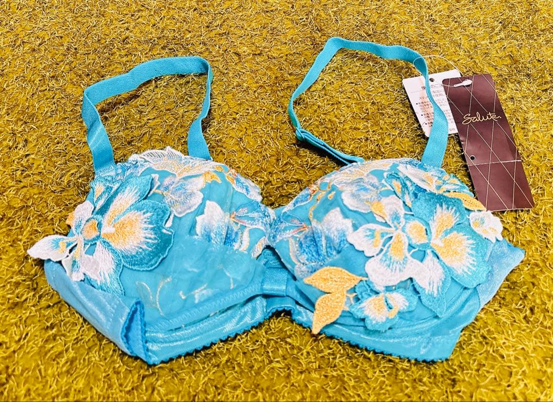 yank 花柄刺繍 ブラジャーD65ショースリップセット