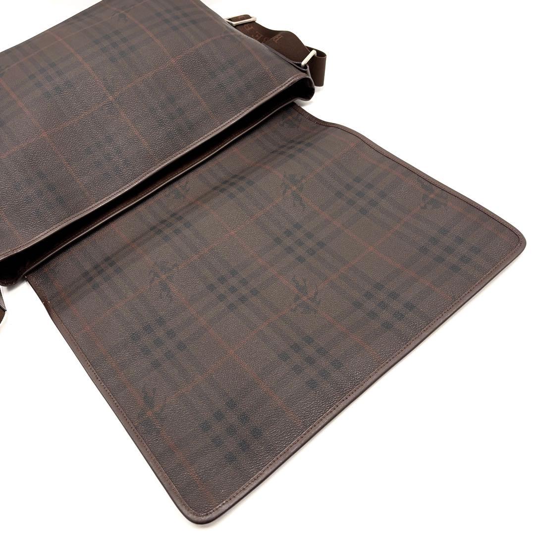 【極美品】バーバリー ショルダーバッグ メッセンジャー ノバチェック ホースロゴ