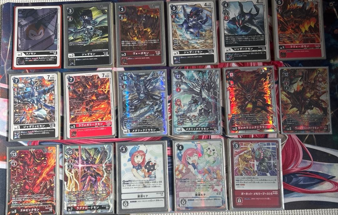 ⭐︎最終値下げ⭐︎赤黒　天地竜デッキ+デッキパーツ　デジモンカード　栗原ヒナ