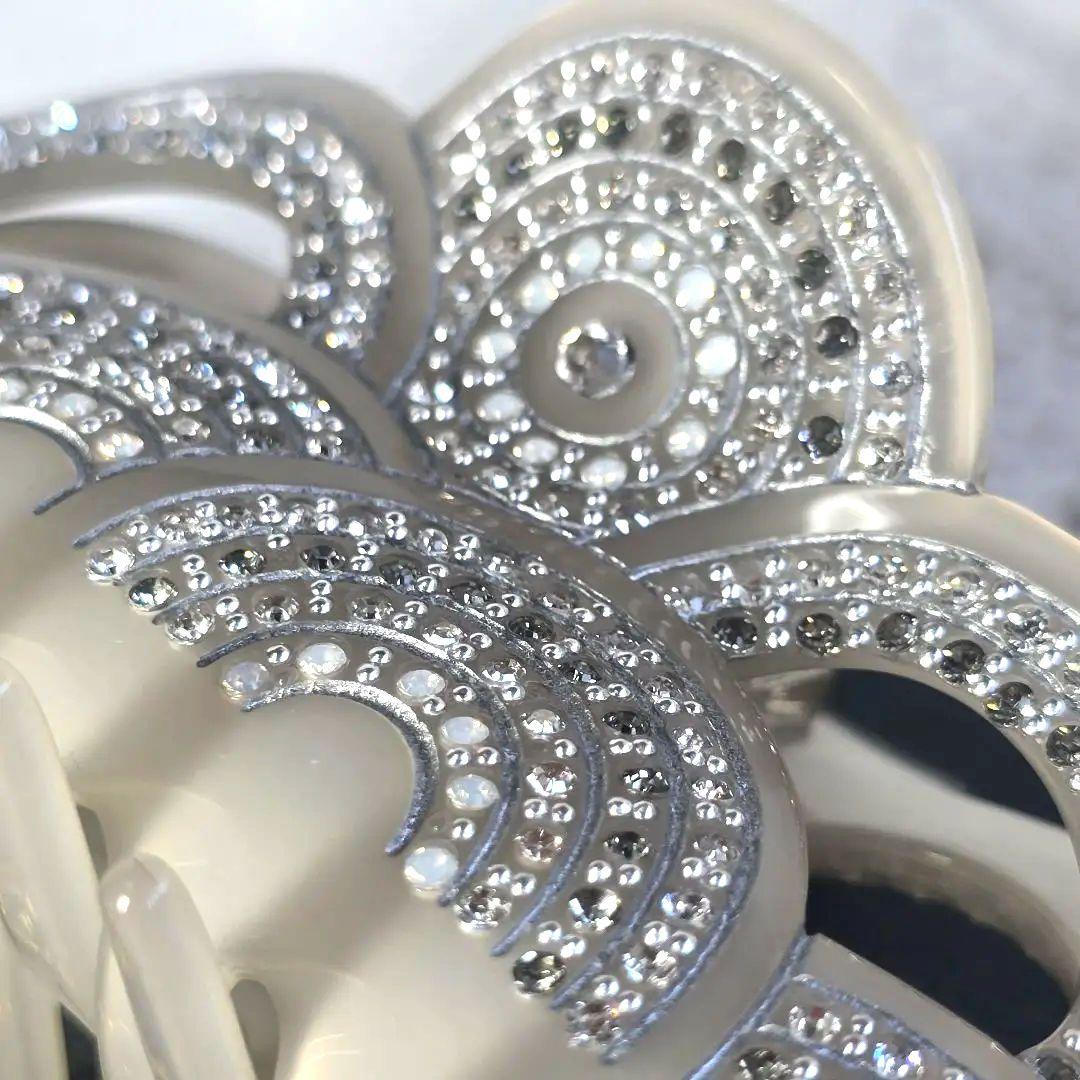 ALEXANDRE DE PARIS　豪華キラキラ　オフホワイトクリップ　L