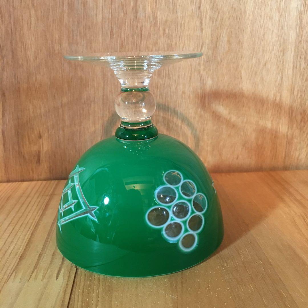 昭和レトロ 大正ロマン 古道具 電笠 切子 脚付 グラス