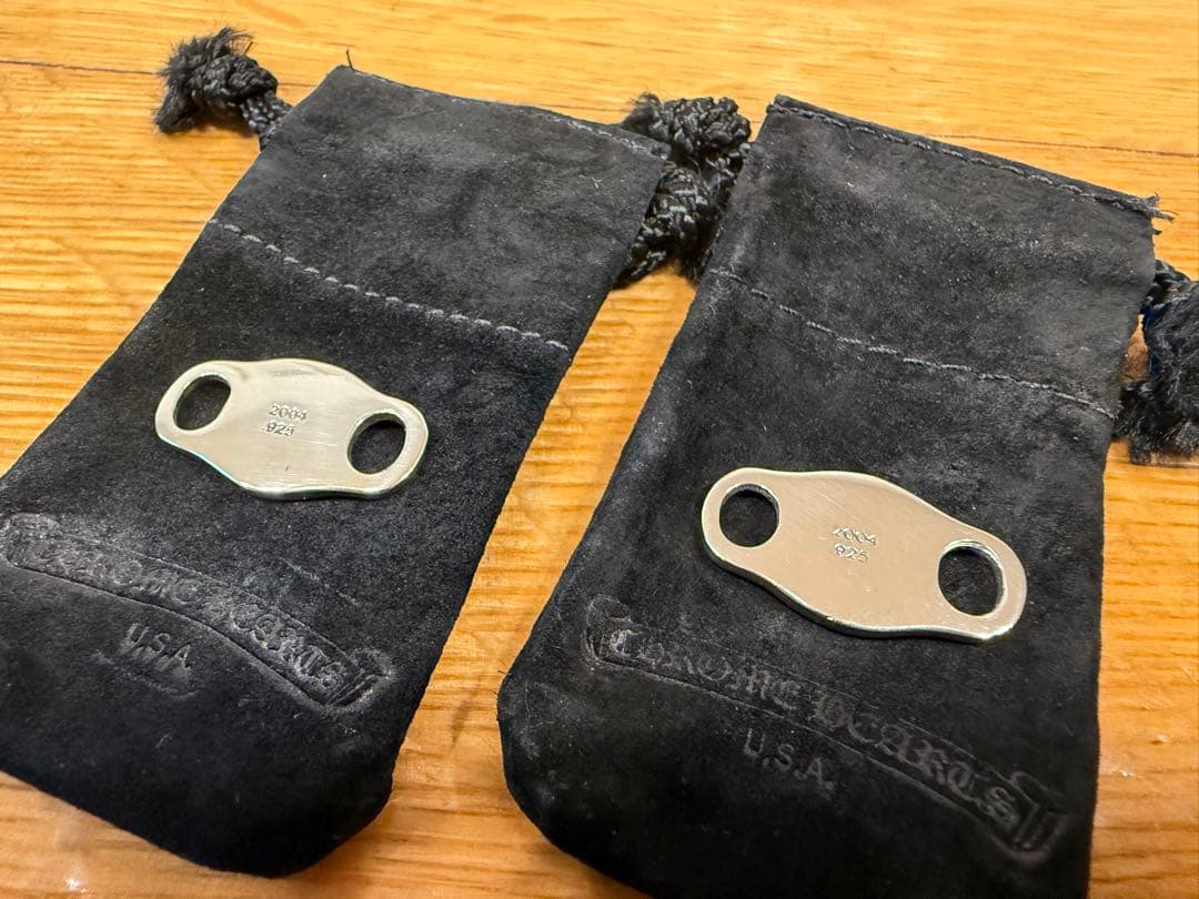 Chrome Hearts クロムハーツ シューレース シルバー 2個セットV1